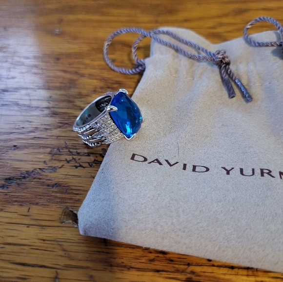 David Yurman Blue Topaz Ring - Picture 3 of 8